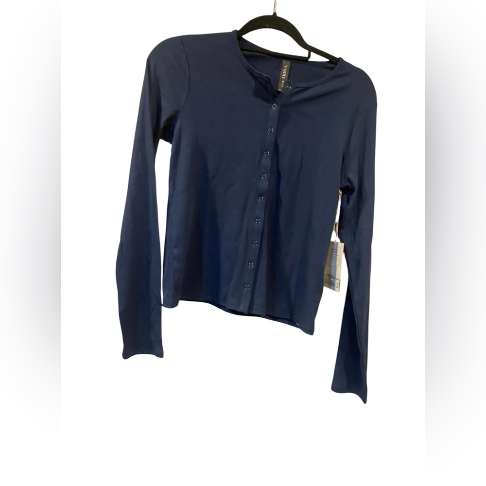 NWT Vuori pose twin cardigan BLUE COAST Size S
